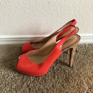 Blood Orange color heels. Worn once!